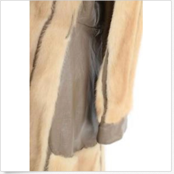 Vintage 70's Blonde Mink Fur Leather Coat** - Picture 5 of 8